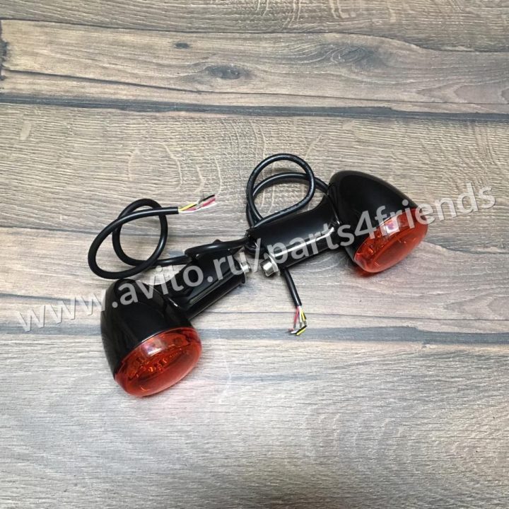 Поворотники Harley Davidson black 4 wire