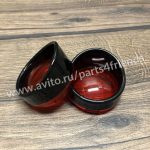 Стекла поворотников Harley Davidson black red