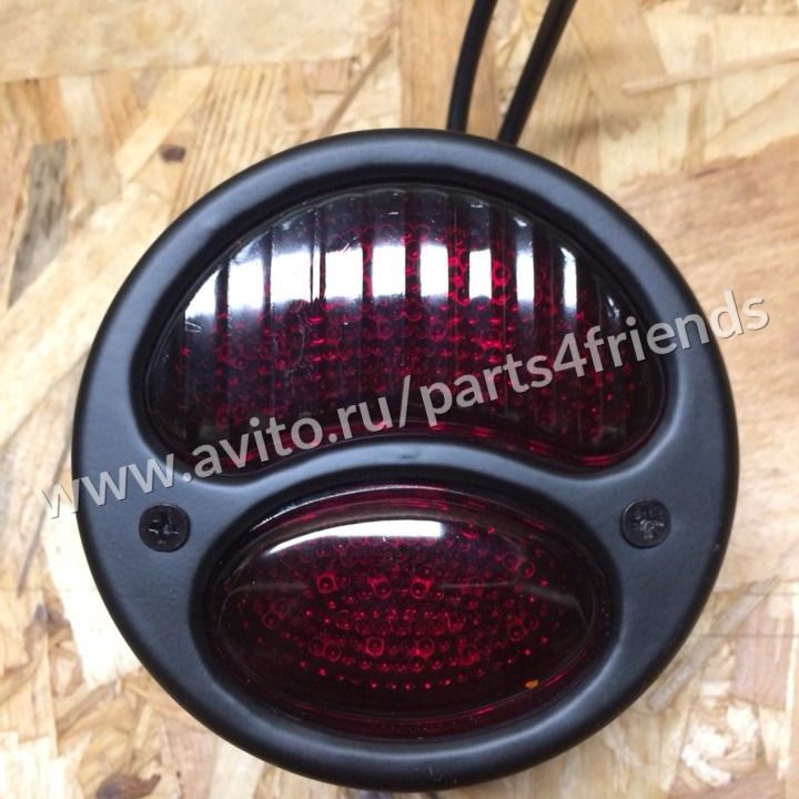 Задний кастом фонарь black red