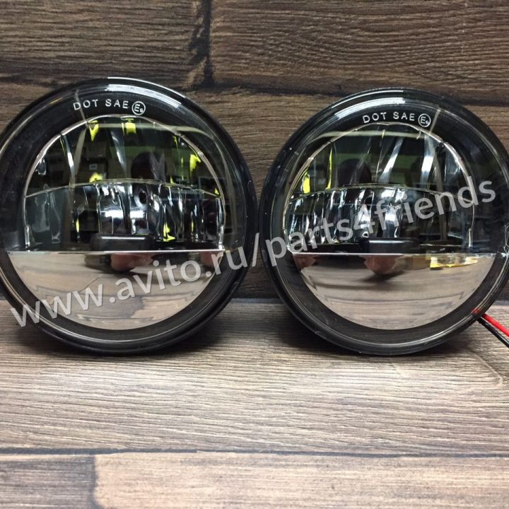 Боковые led фары Harley Davidson chrome