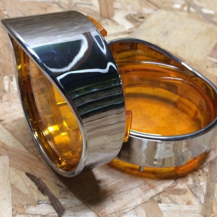 Стекла поворотников Harley Davidson chrome orange