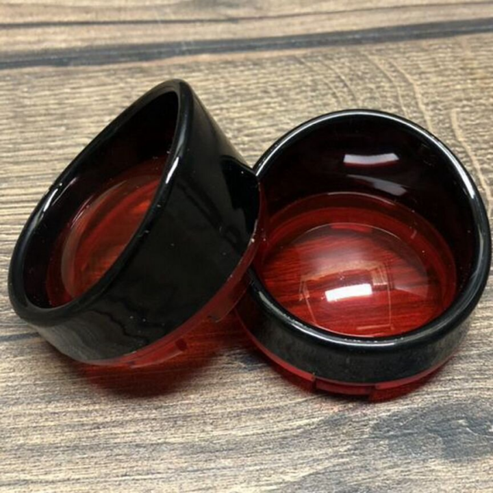 Стекла поворотников Harley Davidson black red