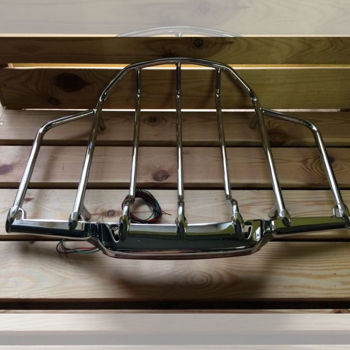 Багажник на турпак Harley Davidson chrome/red 14+