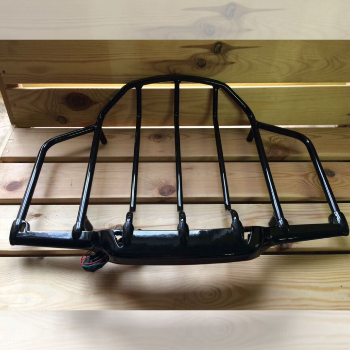 Багажник на турпак со стоп сигналом black/red 14+