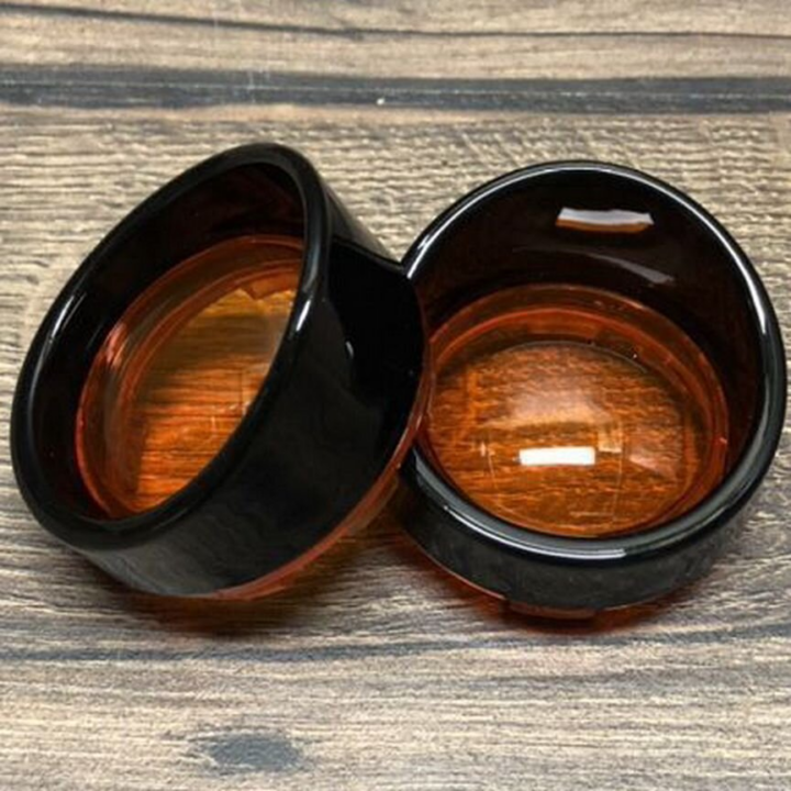Стекла поворотников Harley Davidson black orange
