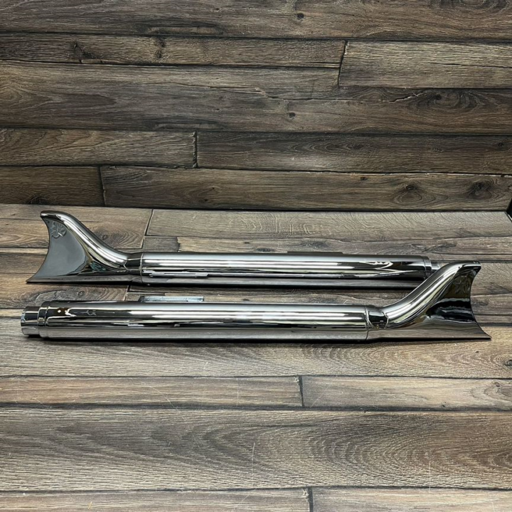 Глушитель Fish Tail  Softail True Duals 18+ ХРОМ