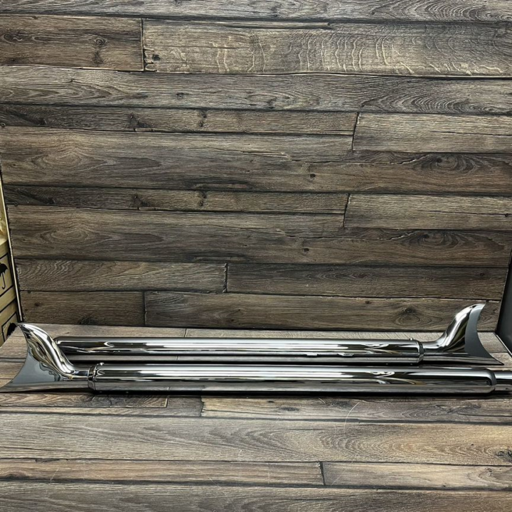 Глушитель fish tail  softail OLD Long ХРОМ
